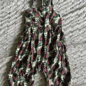 Kate Quinn Kids Romper in Pink and Green Floral